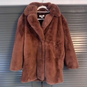 Magaschoni Brown Faux Fur Coat